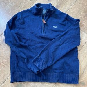 Vineyard Vines Navy Sweater 3/4 zip Boys 6